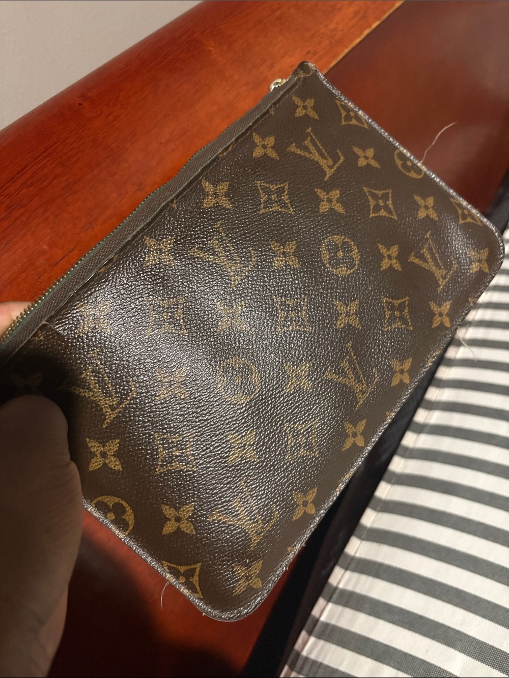 Louis Vuitton Monogram Canvas Brown Zip Pouch